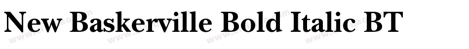 New Baskerville Bold Italic BT字体转换